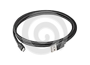 Black braided wire usb to miniusb