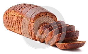 Black bread sliced