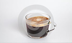 Coffee in a glass mug