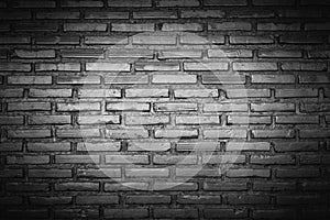 Black brick wall background, Iron style, gloomy color.