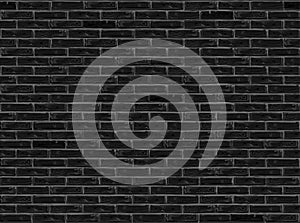 Black brick wall pattern seamless background. Vector design