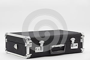 Black briefcase isolated on white background