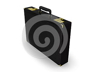 Black briefcase standing