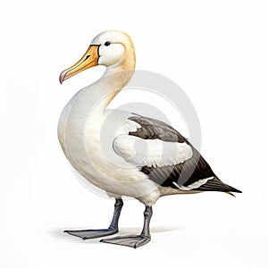 Hyper-realistic Duck Illustration On White Background