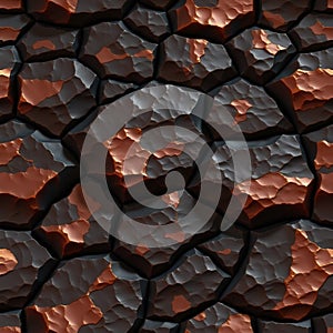 Black and Brown Stone Minerals Texture Pattern