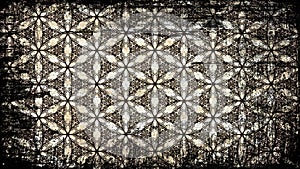 Black and Brown Vintage Grunge Decorative Floral Wallpaper Pattern Image