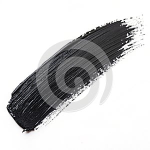 Black brush stroke isolated on white