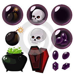 Black bubbles set