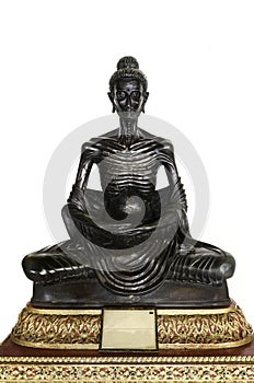 Black Buddha statue posture skinny