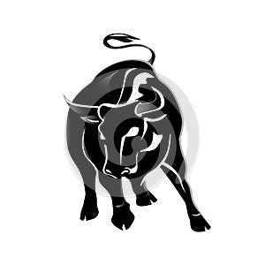 Black bull logo photo