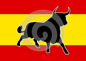 Black Bull with white border