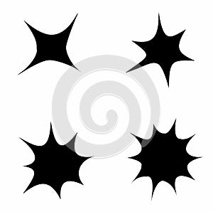 Black bullet hole set vector