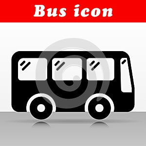 Black bus vector icon design