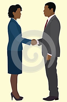 Black Business Man And Woman