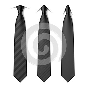 Black business neck ties