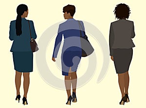 Black business Women Walking Away