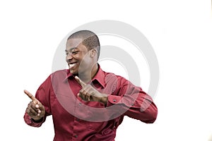 Black businessman dancing