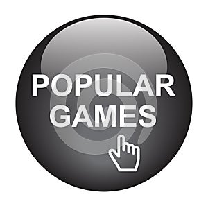 popular games icon button on white