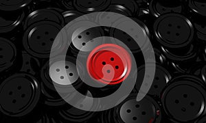 Black button clothes and one unique red