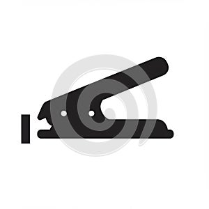 Black Cable Cutter Tool on White Background