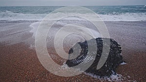 A Black Cage on The Coastline Of Durdle Door And Lulworth Cove Located In Dorset, England. -wide sh