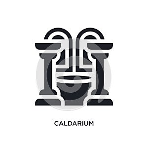 black caldarium isolated vector icon. simple element illustration from sauna concept vector icons. caldarium editable logo symbol