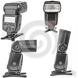 Black camera flash isolate