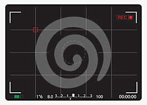 Black Camera focusing screen.