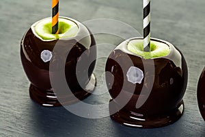 Black candy apples