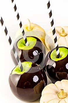 Black candy apples