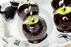 Black candy apples