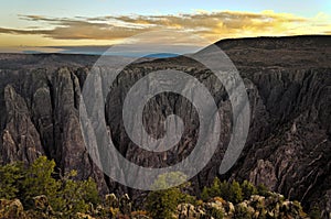 Black Canyon of the Gunnison at sunrise (HDR) photo
