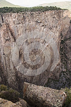 Black Canyon of the Gunnison - White Lines on Cliff