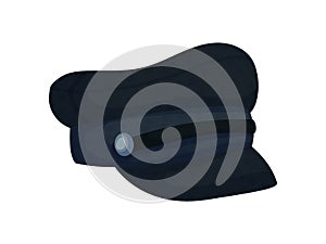 Black cap. Vector illustration on white background.