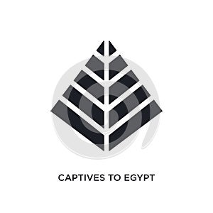 black captives to egypt isolated vector icon. simple element illustration from religion concept vector icons. captives to egypt