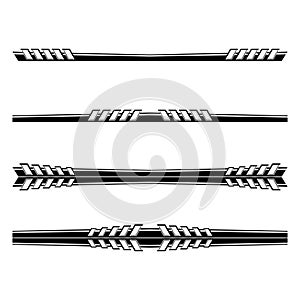 Black car arrow decals set