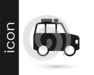 Black Car icon isolated on white background. Vector