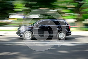 Black Car Speed Panning