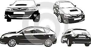 Black car vector ilustratiaon