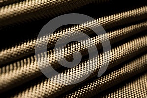 Black carbon fiber composite raw material close up