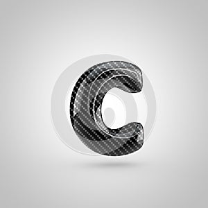 Black carbon letter C lowercase isolated on white background