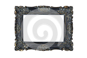 Black carved picture frame