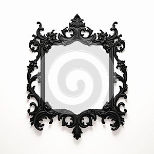 Vintage Black Frame Design On White Background photo