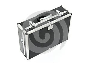 Black case with metal latches