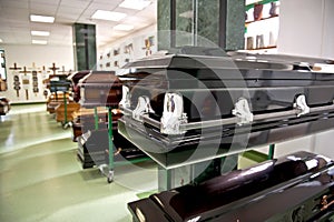 Black casket photo