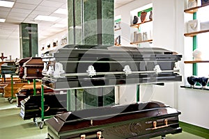 Black casket photo