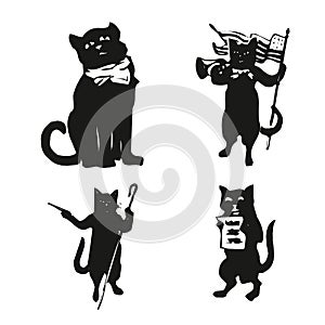 Black cat abstraction