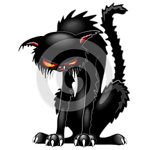 Black Cat Evil Angry Funny Character