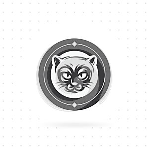Cat icon with circle