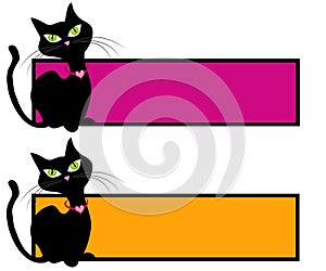 Black Cat Feline Webpage Logos